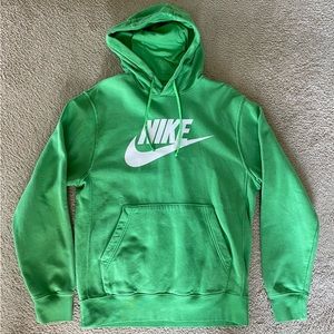 Mens Nike Hoodie Green White Logo Sz S